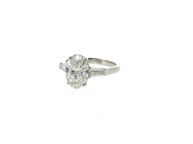 14 karaat witgouden ring met 3,13 ct. diamant - afbeelding 4 van  8