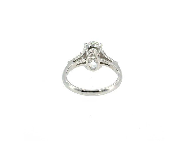 14 karaat witgouden ring met 3,13 ct. diamant - afbeelding 6 van  8