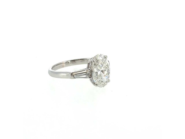 14 karaat witgouden ring met 3,13 ct. diamant - afbeelding 7 van  8