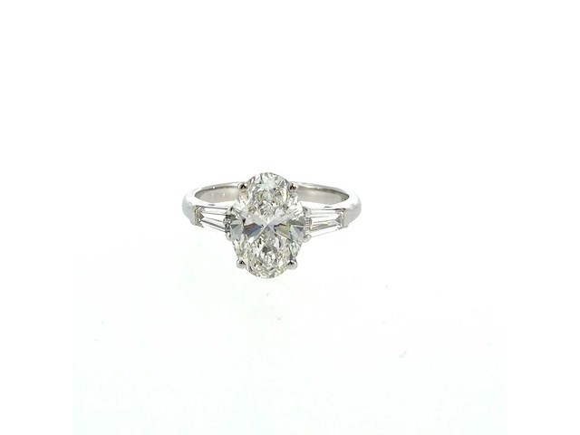 14 karaat witgouden ring met 3,13 ct. diamant - afbeelding 8 van  8