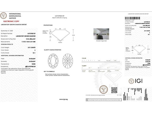 14 karaat witgouden ring met 3,28 crt. diamant - afbeelding 2 van  8