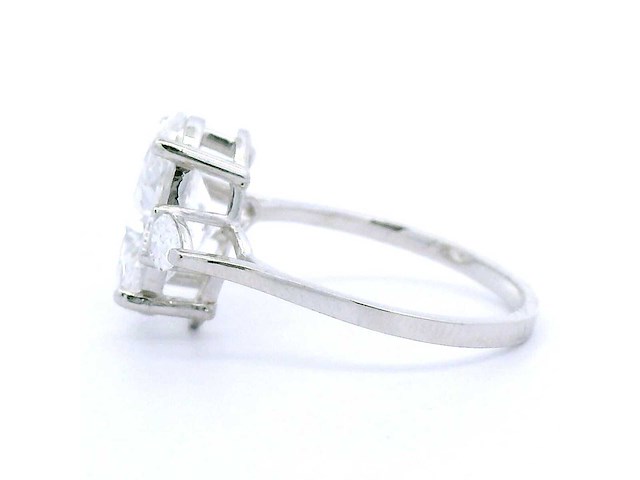 14 karaat witgouden ring met 3,28 crt. diamant - afbeelding 4 van  8