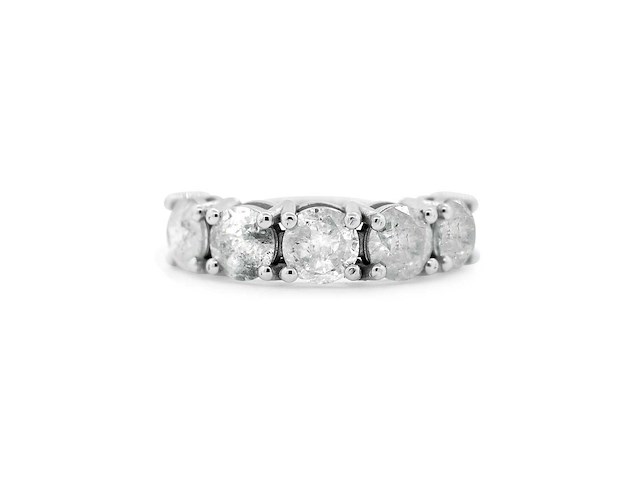 14 karaat witgouden ring met 3,67 natuurlijke diamant d-g - afbeelding 1 van  6
