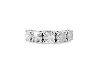 14 karaat witgouden ring met 3,67 natuurlijke diamant d-g - afbeelding 1 van  6