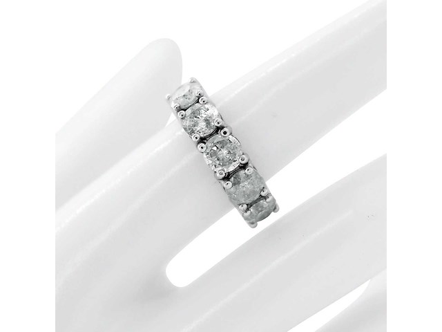 14 karaat witgouden ring met 3,67 natuurlijke diamant d-g - afbeelding 3 van  6