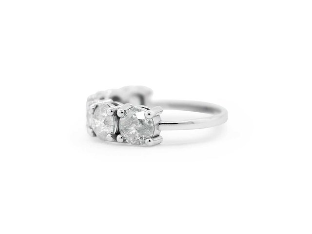 14 karaat witgouden ring met 3,67 natuurlijke diamant d-g - afbeelding 6 van  6