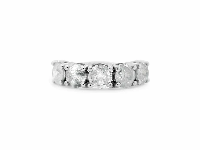 14 karaat witgouden ring met 3,67 natuurlijke diamant d-g - afbeelding 1 van  6