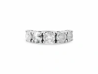 14 karaat witgouden ring met 3,67 natuurlijke diamant d-g