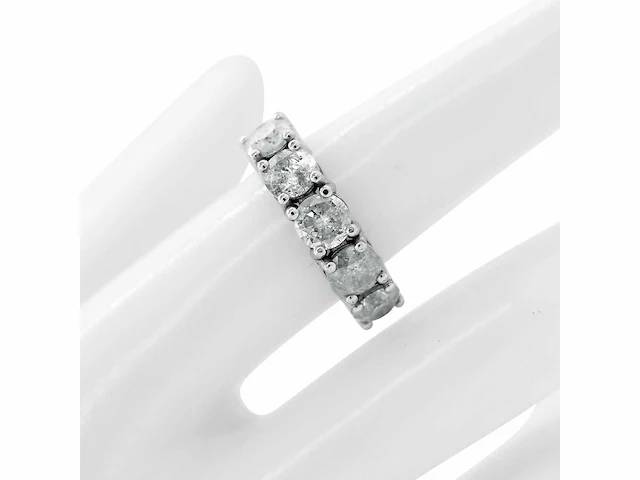 14 karaat witgouden ring met 3,67 natuurlijke diamant d-g - afbeelding 3 van  6