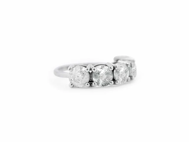 14 karaat witgouden ring met 3,67 natuurlijke diamant d-g - afbeelding 4 van  6