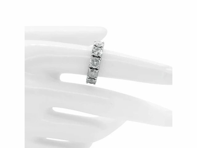 14 karaat witgouden ring met 3,67 natuurlijke diamant d-g - afbeelding 5 van  6