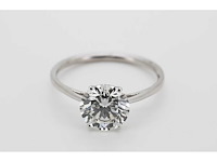 14 karaat witgouden ring met 4,01 crt. diamant - afbeelding 3 van  8