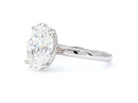 14 karaat witgouden ring met 4,01 ct. diamant - afbeelding 3 van  6