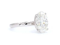 14 karaat witgouden ring met 4,01 ct. diamant - afbeelding 4 van  6