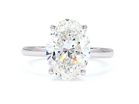 14 karaat witgouden ring met 4,01 ct. diamant - afbeelding 6 van  6
