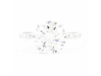 14 karaat witgouden ring met 4,02 crt diamant - afbeelding 2 van  9