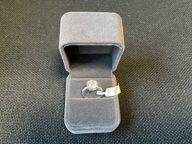 14 karaat witgouden ring met 4,02 crt diamant - afbeelding 9 van  9