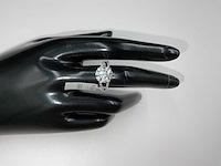14 karaat witgouden ring met 4,02 crt diamant - afbeelding 1 van  9