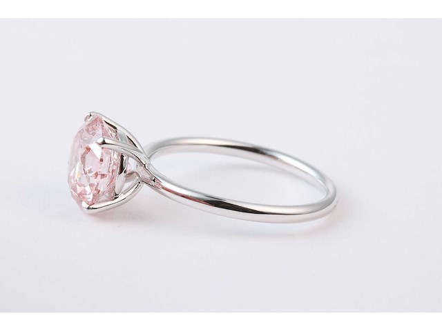 14 karaat witgouden ring met 4,03 crt. diamant - afbeelding 3 van  4