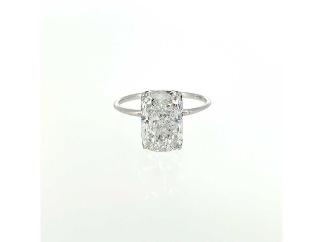 14 karaat witgouden ring met 4,03 ct. diamant - afbeelding 1 van  7