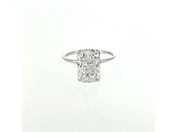 14 karaat witgouden ring met 4,03 ct. diamant