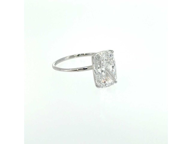 14 karaat witgouden ring met 4,03 ct. diamant - afbeelding 4 van  7