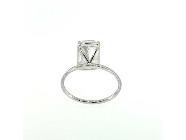 14 karaat witgouden ring met 4,03 ct. diamant - afbeelding 6 van  7