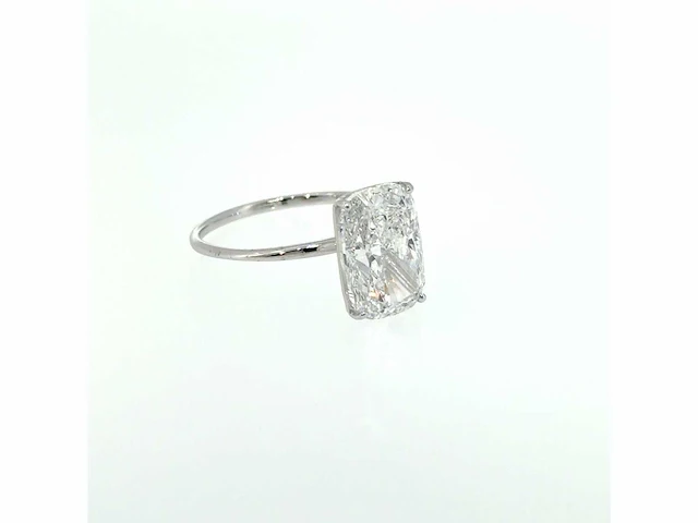 14 karaat witgouden ring met 4,03 ct. diamant - afbeelding 4 van  7