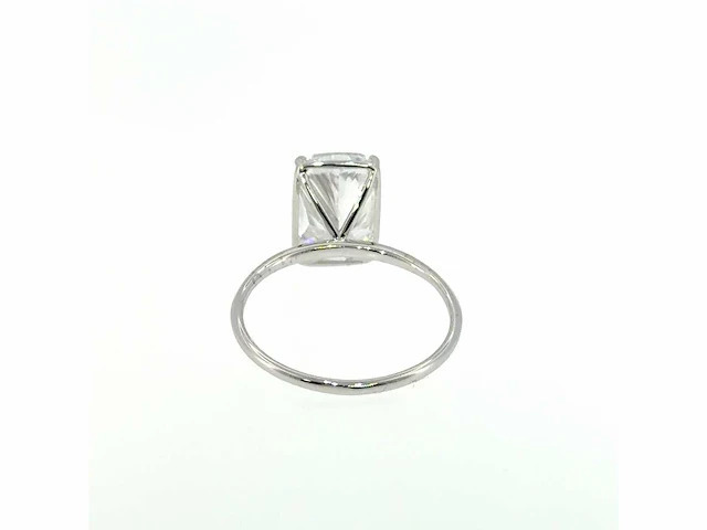 14 karaat witgouden ring met 4,03 ct. diamant - afbeelding 6 van  7