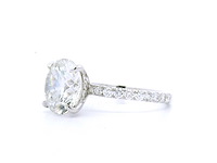 14 karaat witgouden ring met 4,11 crt. diamant - afbeelding 1 van  7