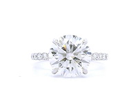 14 karaat witgouden ring met 4,11 crt. diamant - afbeelding 3 van  7