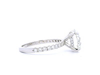 14 karaat witgouden ring met 4,11 crt. diamant - afbeelding 4 van  7