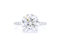 14 karaat witgouden ring met 4,11 crt. diamant - afbeelding 6 van  7