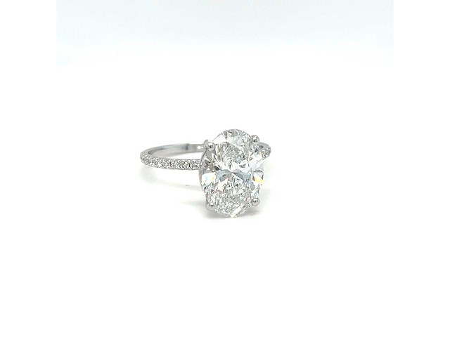 14 karaat witgouden ring met 4,19 crt. diamant - afbeelding 11 van  14