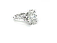 14 karaat witgouden ring met 4,46 ct. diamant - afbeelding 4 van  7