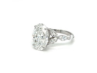 14 karaat witgouden ring met 4,46 ct. diamant - afbeelding 1 van  7