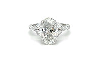 14 karaat witgouden ring met 4,46 ct. diamant - afbeelding 3 van  7