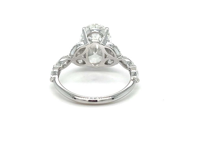 14 karaat witgouden ring met 4,46 ct. diamant - afbeelding 4 van  7