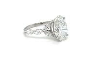 14 karaat witgouden ring met 4,46 ct. diamant - afbeelding 7 van  7
