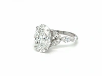 14 karaat witgouden ring met 4,46 ct. diamant