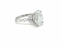 14 karaat witgouden ring met 4,46 ct. diamant - afbeelding 7 van  7