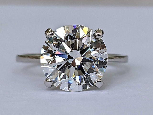 14 karaat witgouden ring met 5,02 crt diamant - afbeelding 4 van  8