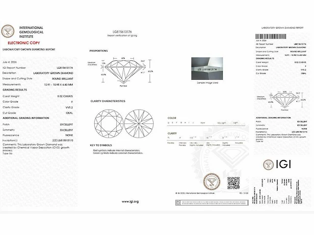 14 karaat witgouden ring met 5,02 ct. diamant - afbeelding 4 van  11