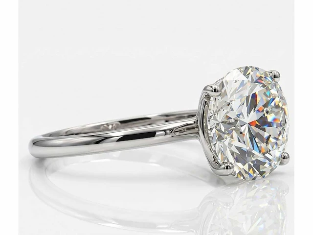 14 karaat witgouden ring met 5,02 ct. diamant - afbeelding 5 van  11