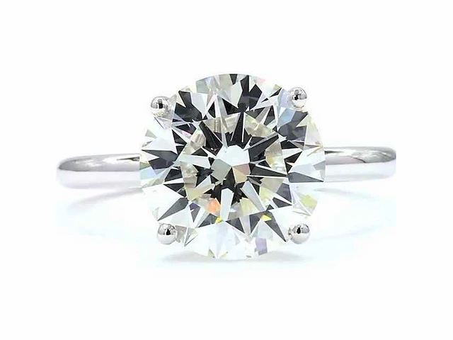 14 karaat witgouden ring met 5,02 ct. diamant - afbeelding 7 van  11