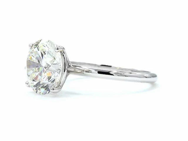14 karaat witgouden ring met 5,02 ct. diamant - afbeelding 8 van  11