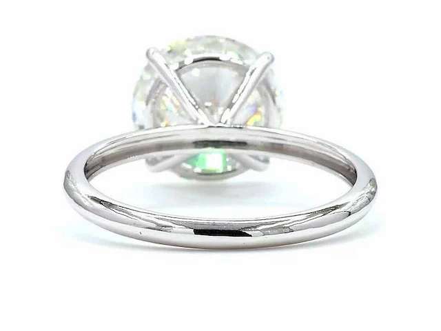 14 karaat witgouden ring met 5,02 ct. diamant - afbeelding 9 van  11