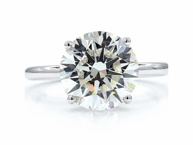 14 karaat witgouden ring met 5,02 ct. diamant - afbeelding 10 van  11