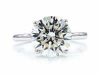 14 karaat witgouden ring met 5,02 ct. diamant - afbeelding 10 van  11