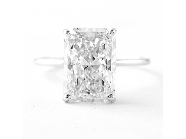 14 karaat witgouden ring met 5,04 ct. diamant - afbeelding 3 van  6